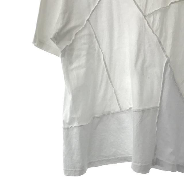 ASH(アッシュ)のH / アッシュ | インサイドアウト リメイク パッチワーク オーバーサイズTシャツ | ホワイト | レディース レディースのトップス(Tシャツ(半袖/袖なし))の商品写真