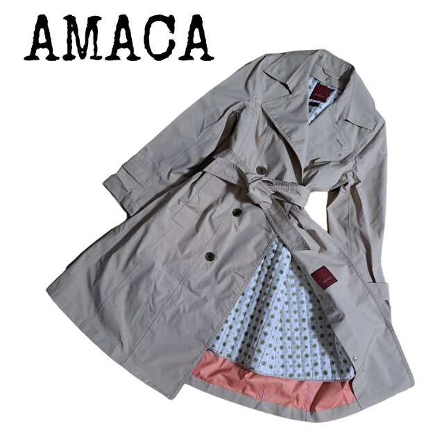 AMACA アマカ トレンチコート GORE-TEX ベージュ 40 ライナー付