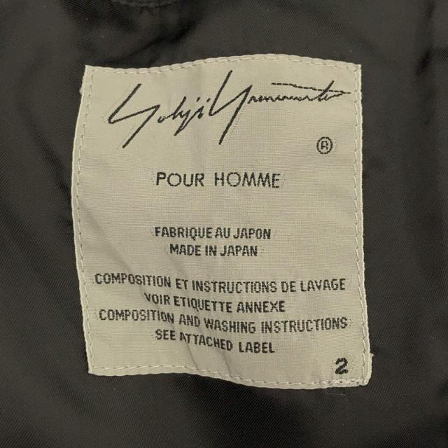 【美品】  YOHJI YAMAMOTO POUR HOMME / ヨウジヤマモトプールオム | 2018AW | スタンドカラー ウールメルトンコート ベルト付き | 2 | ブラック | メンズ メンズのジャケット/アウター(その他)の商品写真