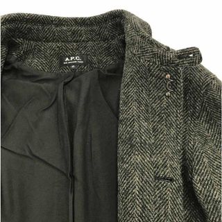 美品 A.P.C.  HARRIS TWEED 丸襟 千鳥格子 コート XS