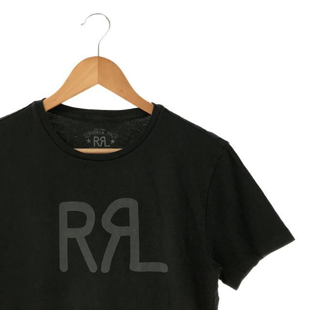 RRL / ダブルアールエル | USA製 コットン ロゴ プリント Tシャツ | S | ブラック | メンズ