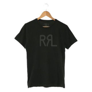 ダブルアールエル(RRL)のRRL / ダブルアールエル | USA製 コットン ロゴ プリント Tシャツ | S | ブラック | メンズ(Tシャツ/カットソー(半袖/袖なし))