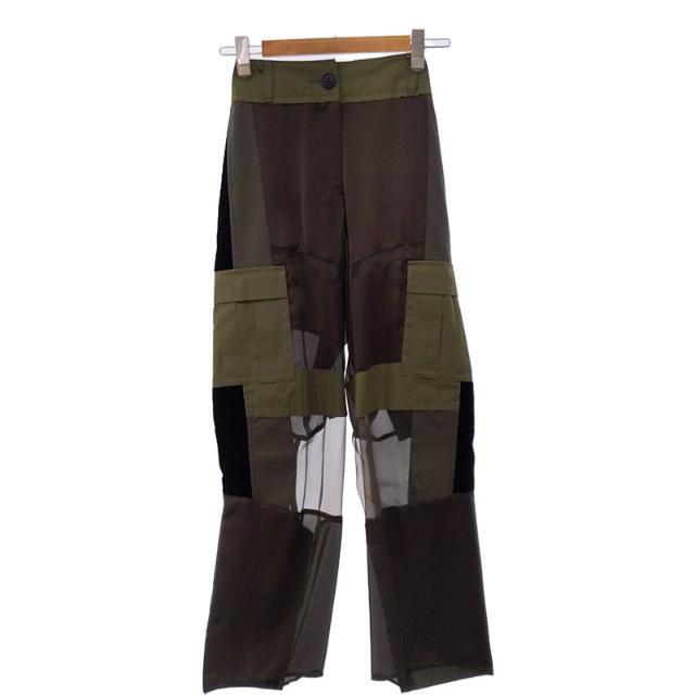 【新品】  sacai / サカイ | 2020SS | Combo Cargo Trousers パッチワーク カーゴパンツ | 0 | オリーブ | レディース