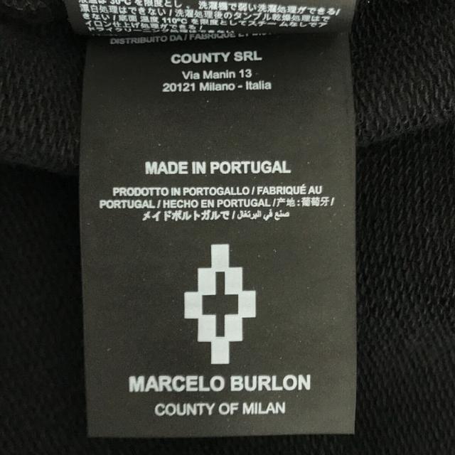Marcelo Burlon / マルセロバーロン | 2020AW | フェザープリント プルオーバー スウェットパーカー | L | ブラック | メンズ