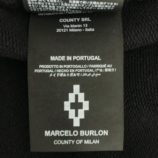 Marcelo Burlon / マルセロバーロン | 2020AW | フェザープリント プルオーバー スウェットパーカー | L | ブラック |  メンズ