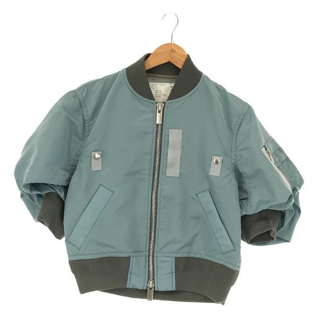 ジャケット/アウター【新品】  sacai / サカイ | Nylon Twill MA-1 Blouson Jacket / ナイロンツイル ショートボンバー ジャケット | 1 | ライトブルー | レディース