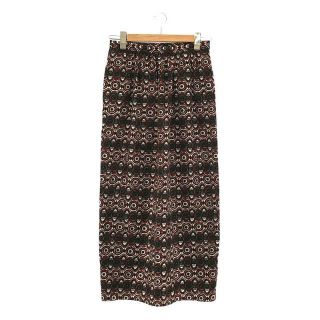 6(ROKU) BEAUTY&YOUTH / ロク ビューティーアンドユース | AFRICAN PRINT LONG SKIRT | 36 | ホワイト / グリーン / ブラウン | レディース(ロングスカート)