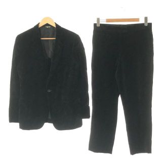 コムデギャルソンオムプリュス(COMME des GARCONS HOMME PLUS)のCOMME des GARCONS HOMME PLUS / コムデギャルソンオムプリュス | AD2005 2006SS | セットアップ ローリングストーンズ柄 ベルベット ジャケット パンツ スーツ | S | ブラック | メンズ(その他)