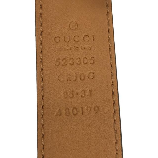 Gucci(グッチ)のGUCCI / グッチ | 523305 CRJOG 85/43 スエードレザー Gバックル ベルト 保存袋付き | 85/34 | マスタードイエロー | レディース レディースのファッション小物(ベルト)の商品写真