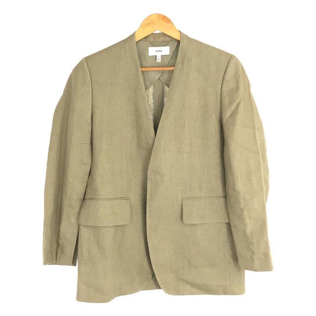 【美品】 HYKE / ハイク | 2022SS | LINEN BLAZER リネン ノーカラージャケット | 1 | ライトベージュ |  レディース | フリマアプリ ラクマ