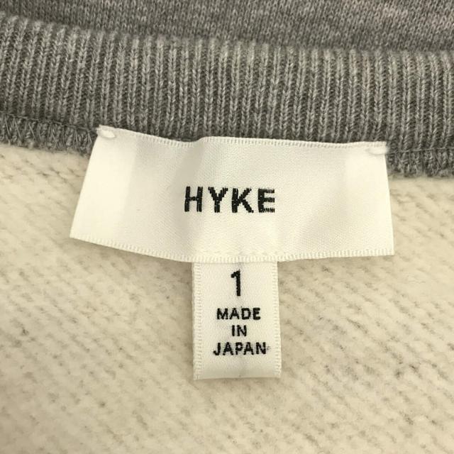 HYKE / ハイク | コットン ハーフスリーブ スウェット プルオーバー トレーナー | 1 | グレー | レディース