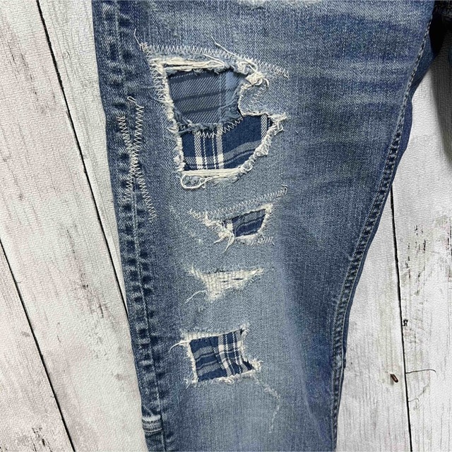 TAVERNITI SO JEANS ダメージリペア加工ストレッチデニム！日本製