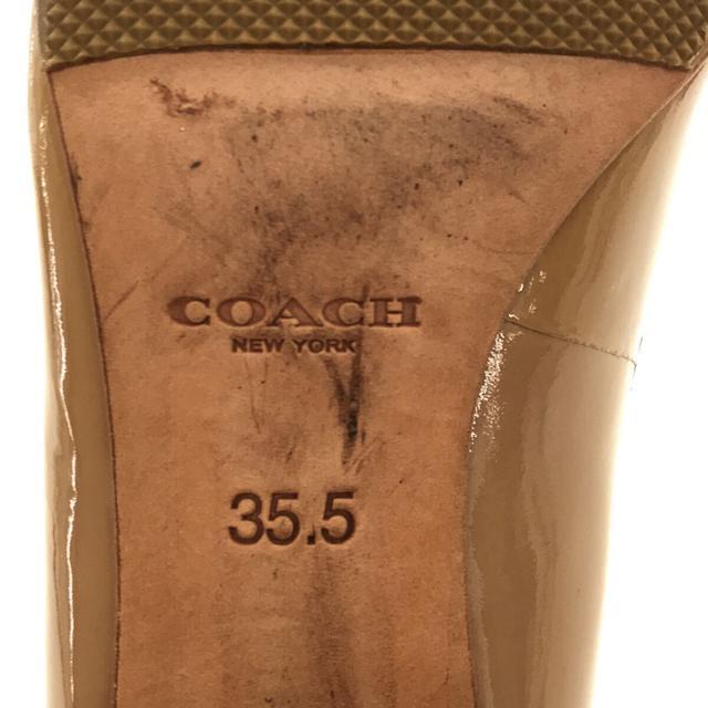 COACH(コーチ)の【美品】  COACH / コーチ | GABBY エナメル ヒール パンプス | 35.5 | WARM BLUSH/SILVER | レディース レディースの靴/シューズ(ハイヒール/パンプス)の商品写真
