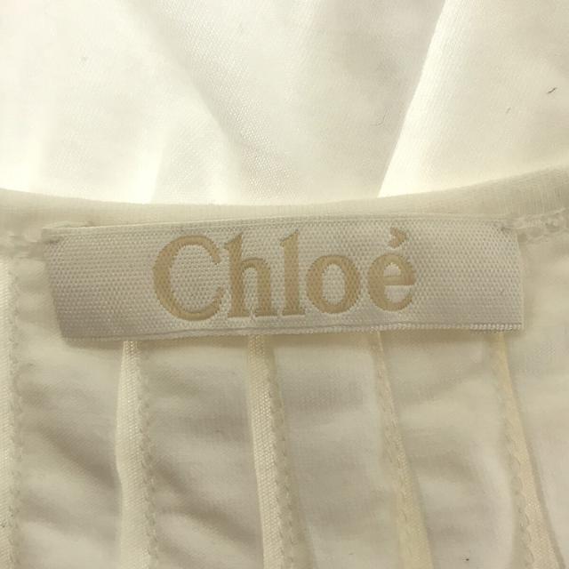 Chloe(クロエ)のChloe / クロエ | フリルスリーブ タックトップス Tシャツ | XS | ホワイト | レディース レディースのトップス(Tシャツ(半袖/袖なし))の商品写真