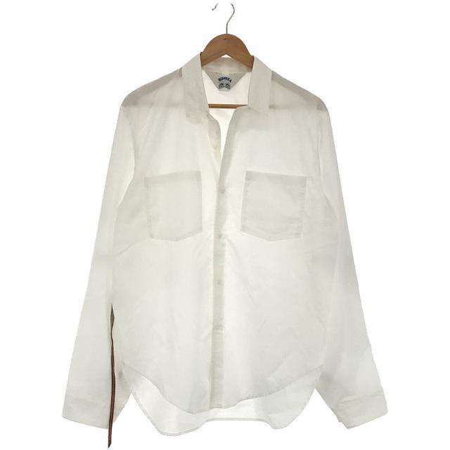 【新品】  SUNSEA / サンシー | 2021AW | 34 JOHNNY D. SHIRT コットン 刺繡 開襟シャツ | 3 | WHITE | メンズメンズ