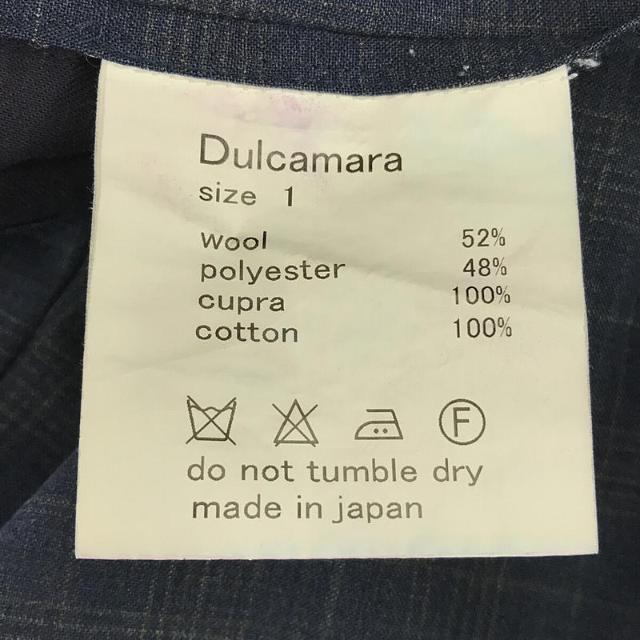 Dulcamara(ドゥルカマラ)のDulcamara / ドゥルカマラ | よそいき タック入り チェック スラックス パンツ | 1 | ネイビー | メンズ メンズのパンツ(その他)の商品写真