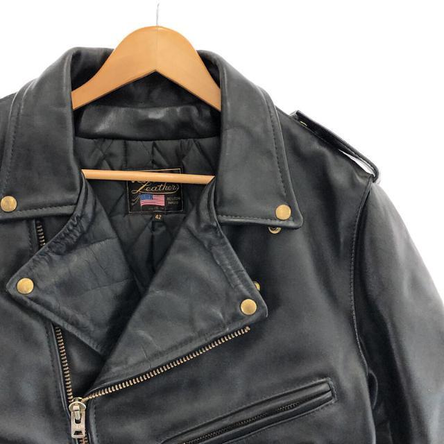 VANSON(バンソン)のVANSON / ヴァンソン バンソン | 1990s | 80s - 90s VINTAGE C2 ダブルライダース TALONジップ 裏地 キルティング バイカー レザージャケット | 42 | ブラック | メンズ メンズのジャケット/アウター(その他)の商品写真