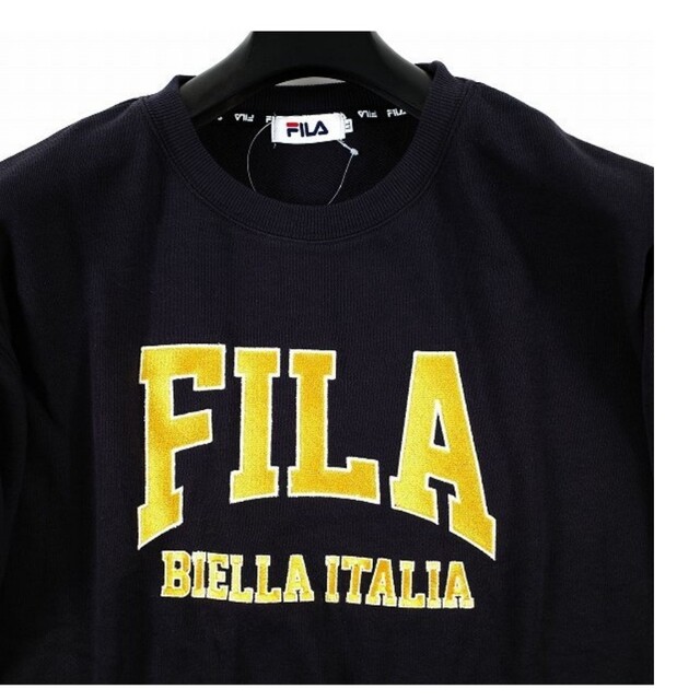 FILA(フィラ)のFILAビッグシルエット刺繍ロゴカレッジスウェットトレーナーM未使用 メンズのトップス(スウェット)の商品写真