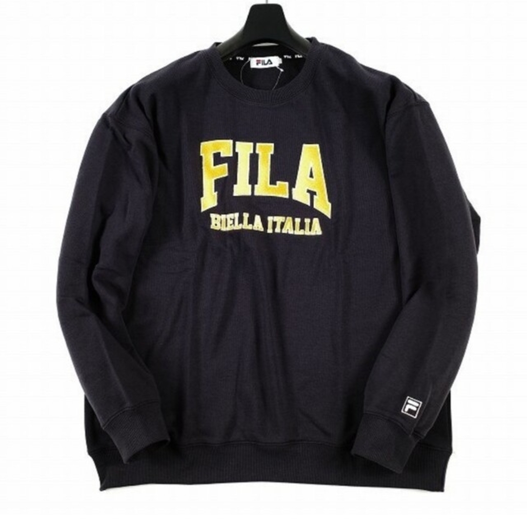 FILA(フィラ)のFILAビッグシルエット刺繍ロゴカレッジスウェットトレーナーM未使用 メンズのトップス(スウェット)の商品写真