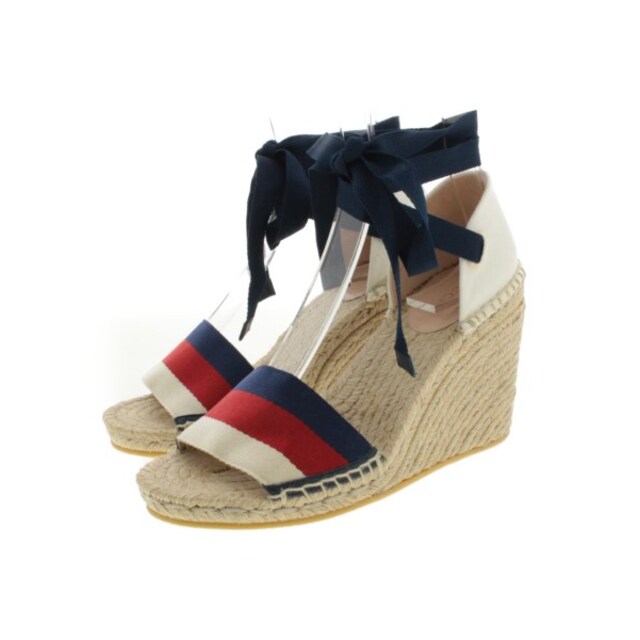 GUCCI グッチ サンダル 36(22.5cm位) 紺x赤x白 【古着】【中古】 当店