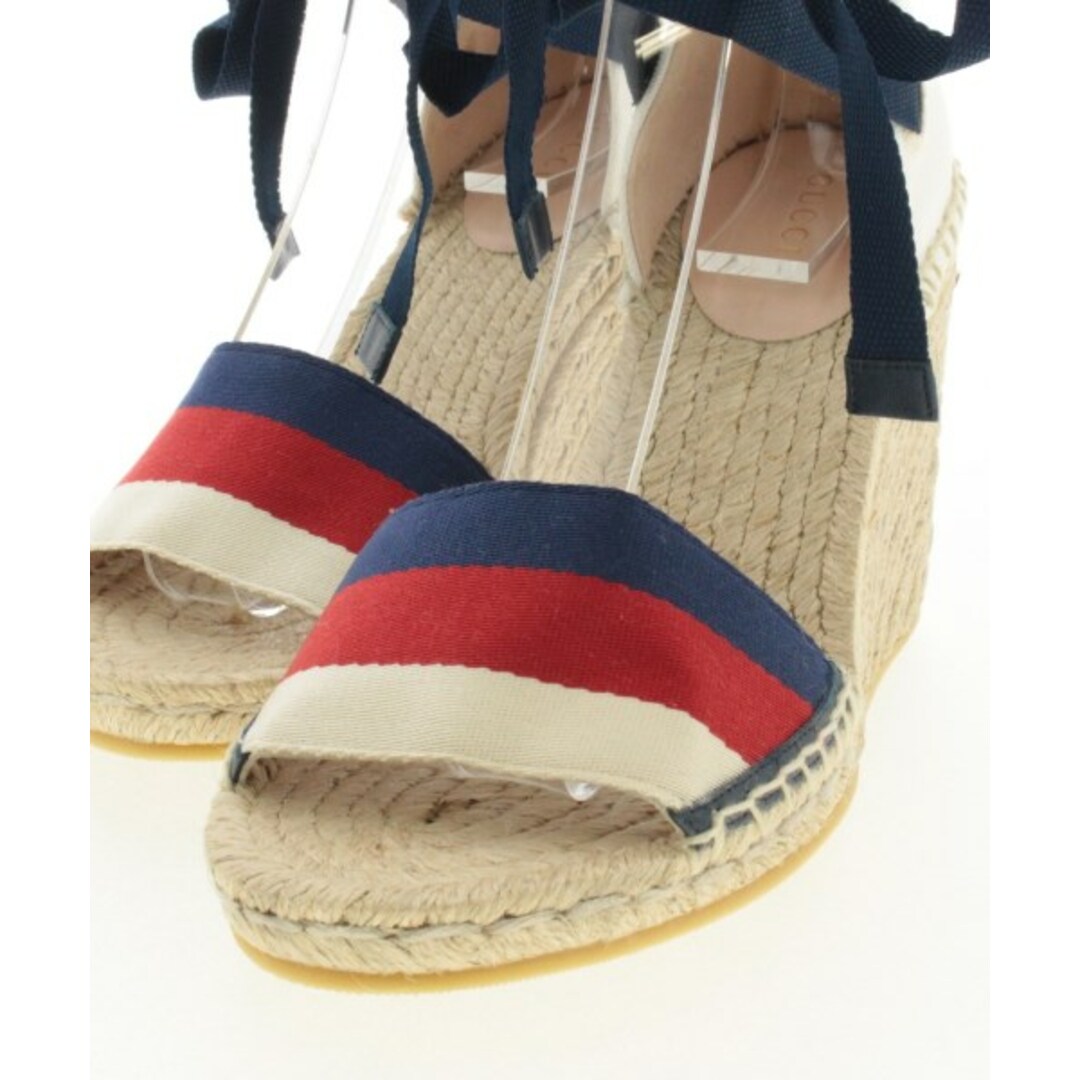 GUCCI グッチ サンダル 36(22.5cm位) 紺x赤x白 【古着】 GUCCI グッチ サンダル 36(22.5cm位) 紺x赤x白 【古着】