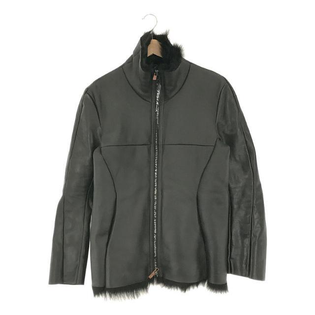 【美品】  ierib / イエリブ | TOSCANA SHEARLING LEATHER FUR JACKET ファー レザー ジャケット ムートン | ブラック | メンズ