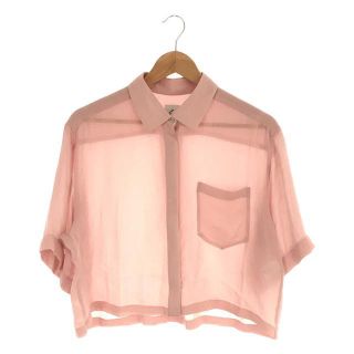 ロク(6 (ROKU))の6(ROKU) / ロク | 2020SS | SHEER SHORT SHIRT シフォン シアー ショート 半袖 シャツ | ピンク | レディース(シャツ/ブラウス(半袖/袖なし))