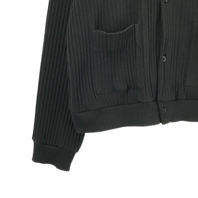 【美品】  stein / シュタイン | 2021SS | PLEATED KNIT CARDIGAN プリーツ ラウンドネック カーディガン ブルゾン ユニセックス ST.244 | L | ブラック | メンズ