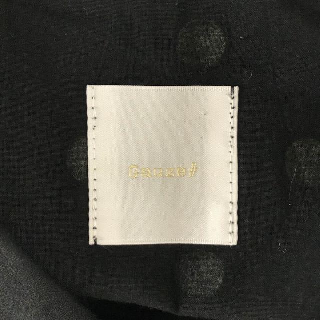 Gauze# / ガーゼ | コットン 丸襟 ドット ギャザー ロング ワンピース | F | ブラック | レディース 4