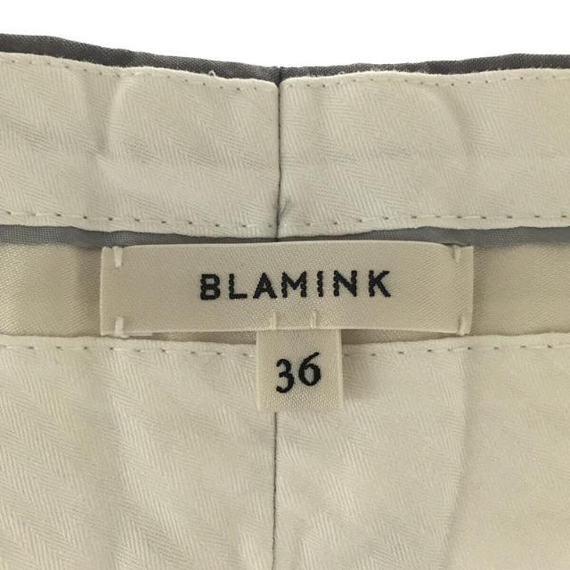 BLAMINK(ブラミンク)のBLAMINK / ブラミンク | コットン ストライプ タック ワイド パンツ | 36 | グレー | レディース レディースのパンツ(その他)の商品写真