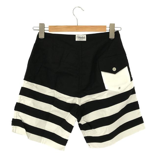 【新品】 NALUTO TRUNKS / ナルトトランクス | PICASO BORDER WALK SHORTS ピカソボーダー ショーツ ハーフパンツ | 28 | ブラック/ホワイト | メンズ