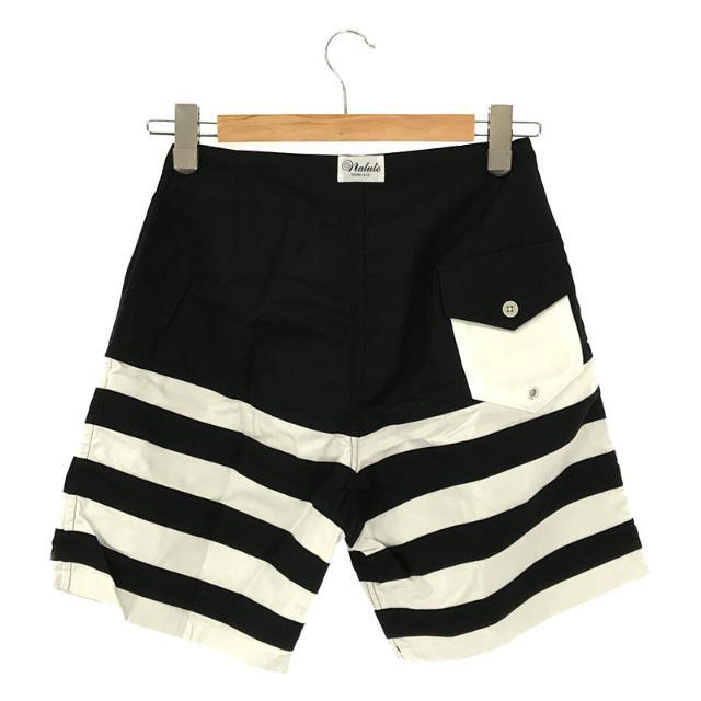 【新品】 NALUTO TRUNKS / ナルトトランクス | PICASO BORDER WALK SHORTS ピカソボーダー ショーツ  ハーフパンツ | 28 | ブラック/ホワイト | メンズ