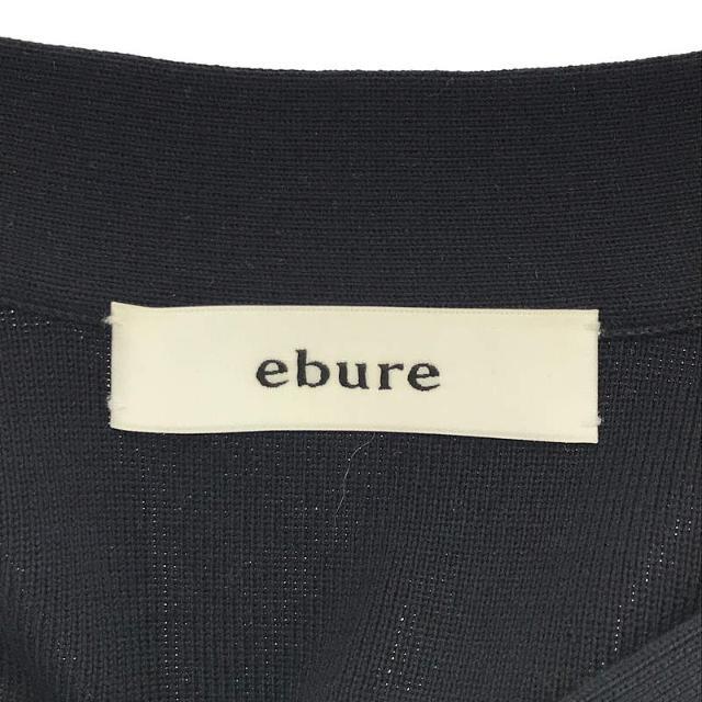 【美品】  ebure / エブール | × RonHerman ロンハーマン Silk Cotton Knit V Neck Cardigan シルク コットン Vネック ニット カーディガン | ネイビー | レディース 4