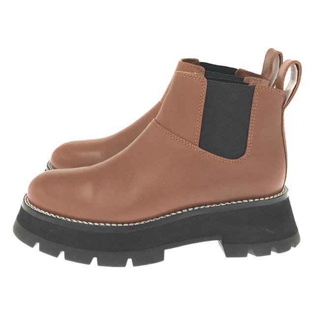 3.1 Phillip Lim(スリーワンフィリップリム)の【新品】  3.1 Phillip Lim /  スリーワンフィリップリム | 2021AW | kate short lug sole combat boot レザー 厚底 サイドゴア ショート ブーツ | 37 | ブラウン | レディース レディースの靴/シューズ(ブーツ)の商品写真