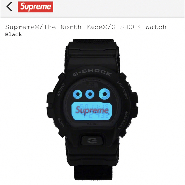 Supreme The North Face casio G-SHOCK Blk