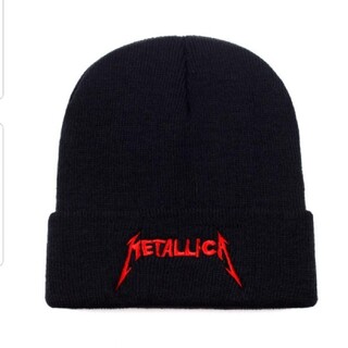 新品　Metallica Logo ニット帽 春 秋 冬 ビーニーキャップ(ニット帽/ビーニー)