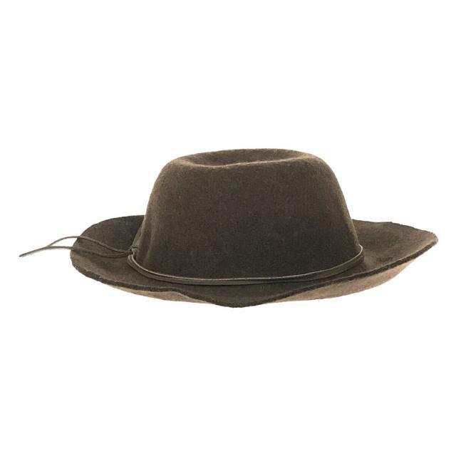 NEW YORK HAT(ニューヨークハット)のNEW YORK HATCO. / ニューヨークハット | USA製 スエードリボン ウール ハット | ブラウン | メンズ メンズの帽子(その他)の商品写真