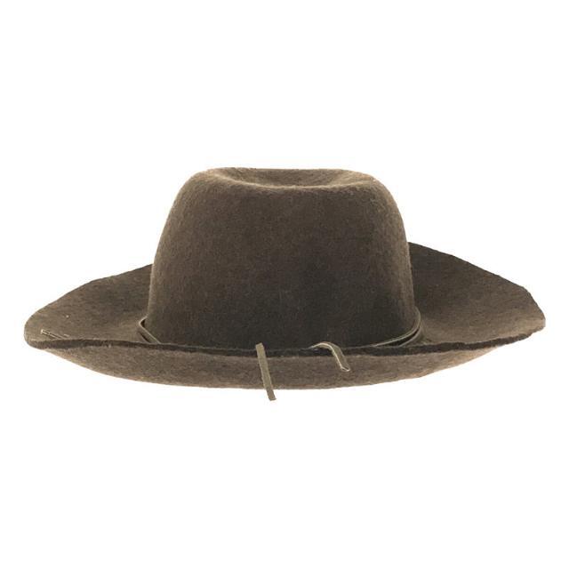 NEW YORK HAT(ニューヨークハット)のNEW YORK HATCO. / ニューヨークハット | USA製 スエードリボン ウール ハット | ブラウン | メンズ メンズの帽子(その他)の商品写真