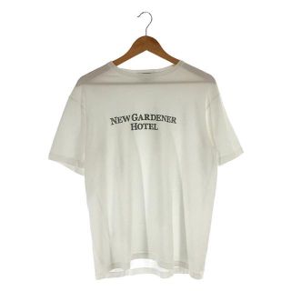 ササフラス(SASSAFRAS)の【美品】  SASSAFRAS / ササフラス | コットン クルーネック プリント Tシャツ カットソー | Ｌ | ホワイト | メンズ(Tシャツ/カットソー(半袖/袖なし))