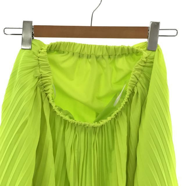【美品】 Thomas magpie / トーマスマグパイ | Long Pleats neon color Skirt ロング プリーツ ネオン  カラー スカート | 36 | イエロー | レディース