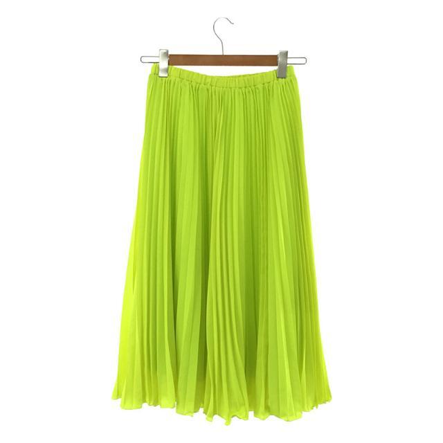 【美品】 Thomas magpie / トーマスマグパイ | Long Pleats neon color Skirt ロング プリーツ ネオン  カラー スカート | 36 | イエロー | レディース