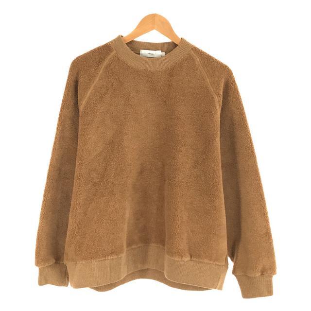 【美品】  Graphpaper / グラフペーパー | 2019AW | WOOL BOA CREW NECK ウール ボア クルーネック プルオーバー トレーナー スウェット | 1 | ライトブラウン | メンズ