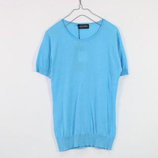 ジョンスメドレー(JOHN SMEDLEY)の【新品】  JOHN SMEDLEY / ジョンスメドレー | DANIELLA SLIM FIT クルーネック半袖ニット blue | S | クラウドレスブルー | レディース(ニット/セーター)