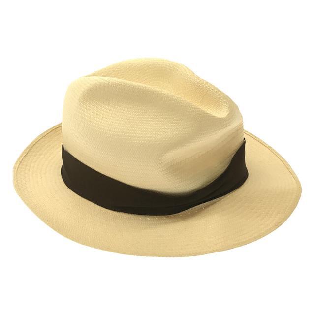 【新品】 Borsalino / ボルサリーノ | イタリア製 天然草 パナマハット 麦わら帽子 beige | 58 | ベージュ/ブラウン | メンズ