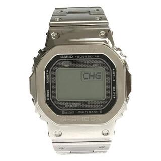 カシオ(CASIO)の【美品】  CASIO / カシオ | G-SHOCK ジーショック GMW-B5000D-1JF 電波ソーラーウォッチ Bluetooth対応 フルメタル オールシルバー | シルバー | レディース(腕時計)