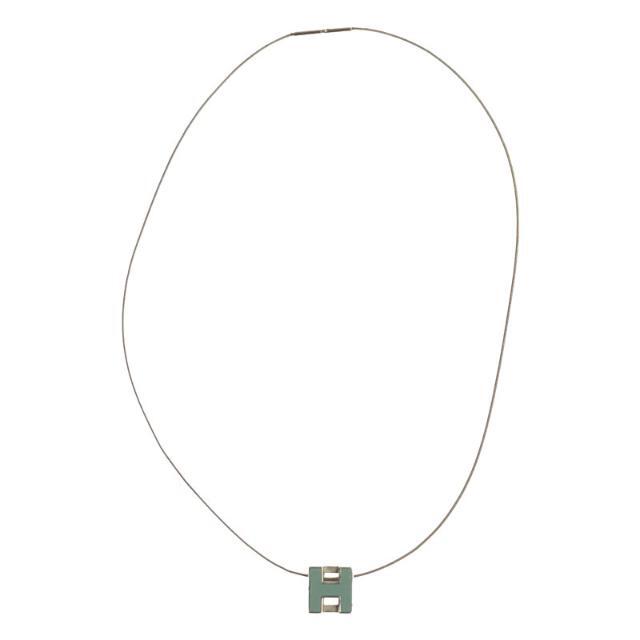 【美品】 HERMES / エルメス | カージュドアッシュ Hキューブ ペンダントトップ ネックレス 箱付き | ‐ | ライトブルー | レディース