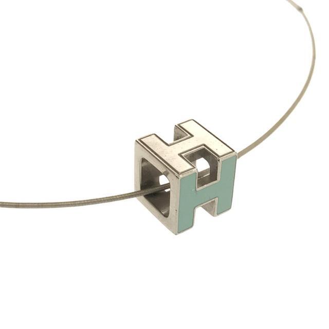 【美品】 HERMES / エルメス | カージュドアッシュ Hキューブ ペンダントトップ ネックレス 箱付き | ‐ | ライトブルー | レディース