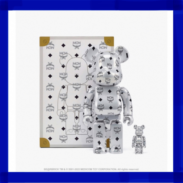 BE@RBRICK MCM WHITE CHROME 100％ & 400％