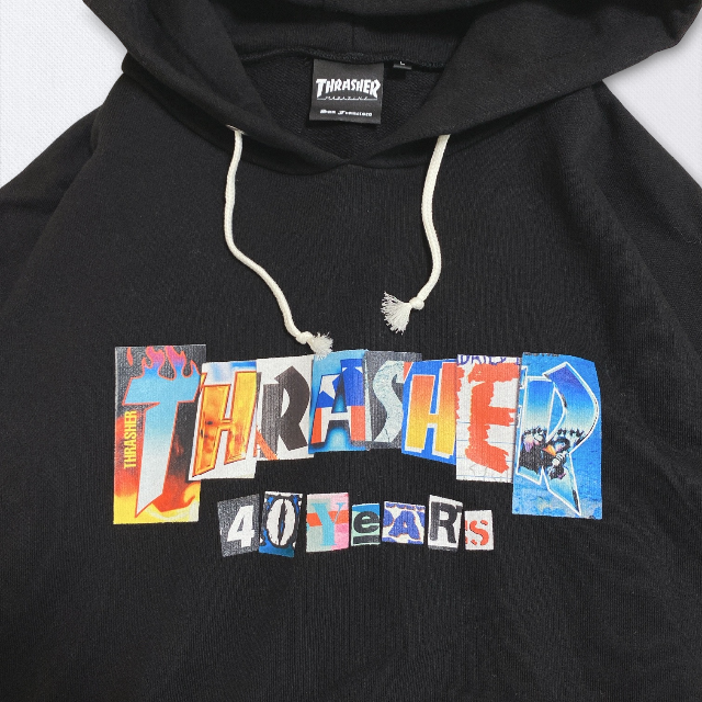 THRASHER　スラッシャー　40YEARSパーカー　男女兼用　ブラック　L 3