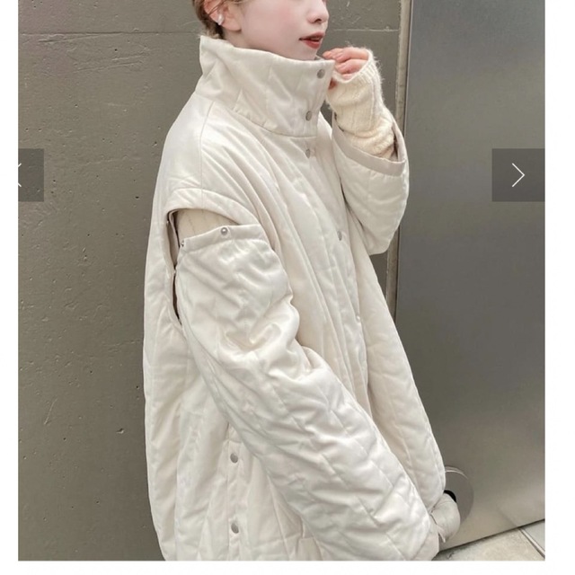 新品】Kastane カスタネ キルティングリバーシブルミドルコート サイズ